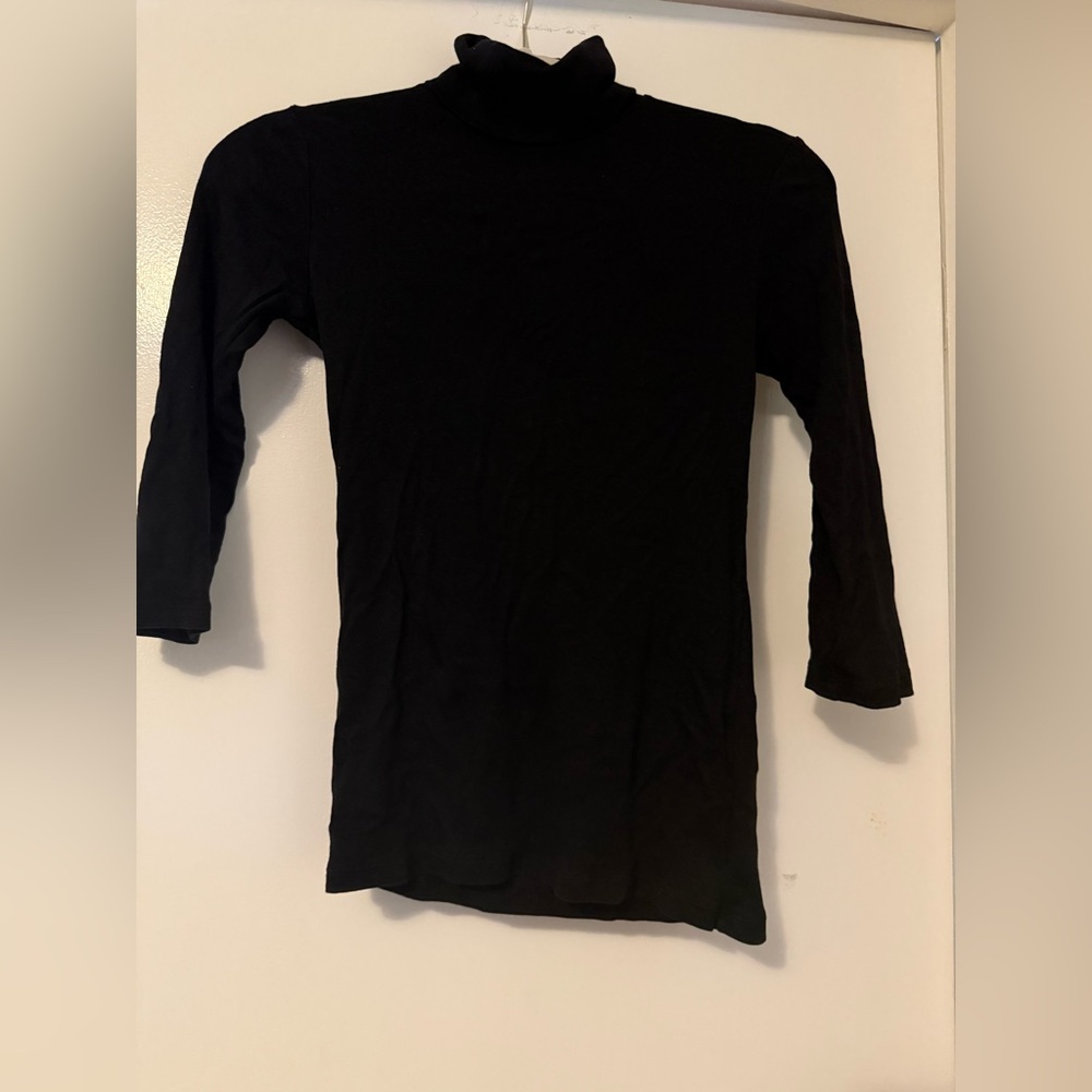 GAP Woman’s 1/4 Sleeve Turtleneck Tee Fitted Stretchy